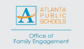  Orange, white blue Wording Office of Family Engagement 